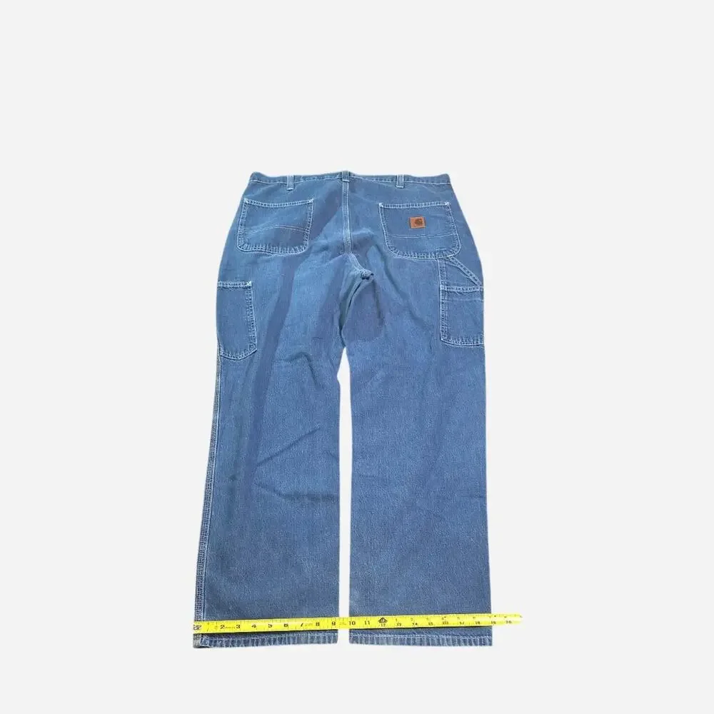 Thrashed Out Carhartt Denim Blue Jeans (38x30)